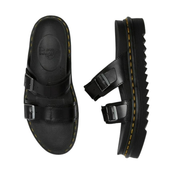 Dr. Martens Myles Brando Leather Buckle Size 11 In Black For Men New - Picture 3 of 4